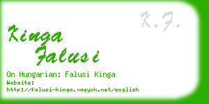 kinga falusi business card